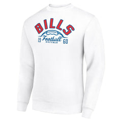 Buffalo Bills Starter Half Ball Team Graphic Tri-Blend Fleece Pullover Sweatshirt White