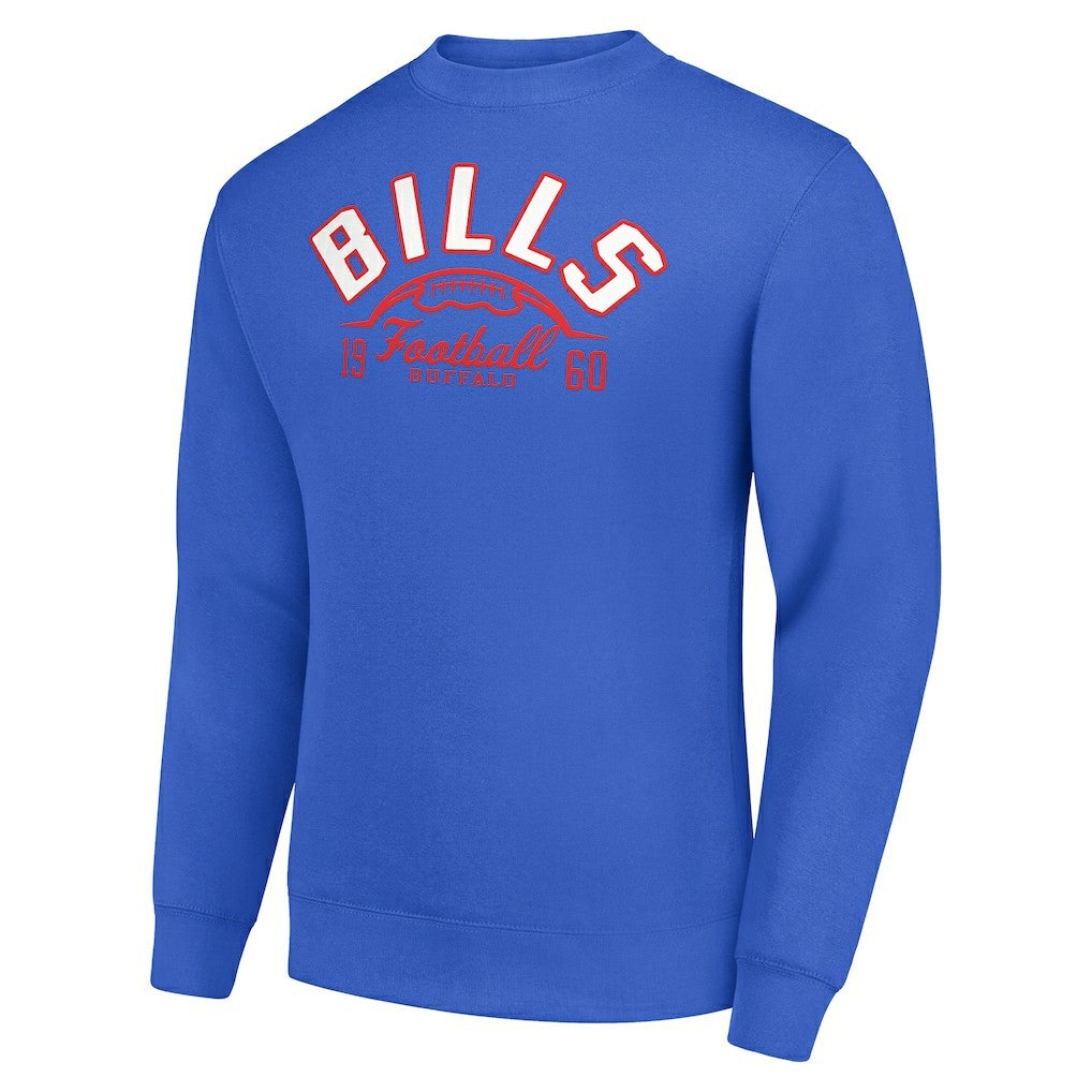 Buffalo Bills Starter Half Ball Team Graphic Tri-Blend Fleece Pullover Sweatshirt Royal