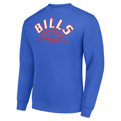 Buffalo Bills Starter Half Ball Team Graphic Tri-Blend Fleece Pullover Sweatshirt Royal