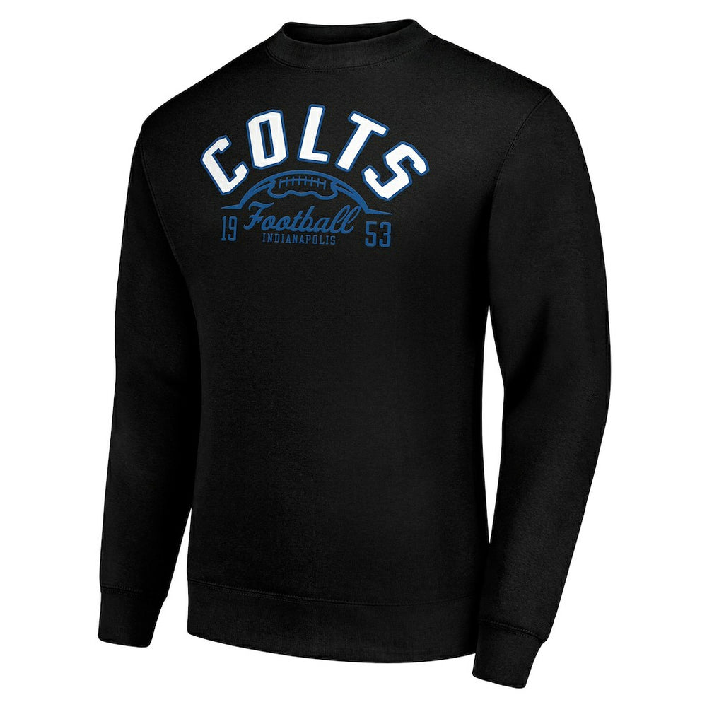 Indianapolis Colts Starter Half Ball Team Graphic Fleece Pullover Sweatshirt Black