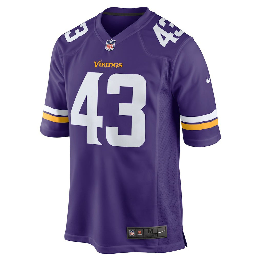 NFL Andrew Van Ginkel Minnesota Vikings Team Game Jersey - Purple
