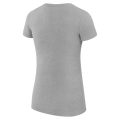 Texas Rangers G-III 4Her by Carl Banks Women's Super-Slim Fit Lightweight Collage Team Graphic Crew Neck T-Shirt - Heather Gray T-shirts
