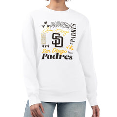 San Diego Padres G-III 4Her by Carl Banks Women's Collage Team Graphic Fleece Pullover Hoodie - White Hoodies