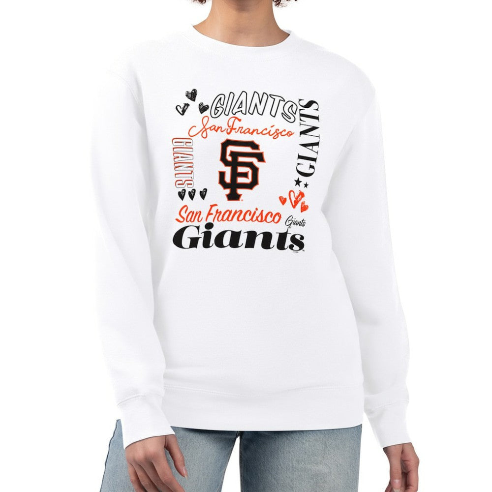 San Francisco Giants G-III 4Her by Carl Banks Women's Collage Team Graphic Fleece Pullover Hoodie - White Hoodies