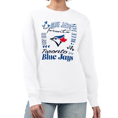 Toronto Blue Jays G-III 4Her by Carl Banks Women's Collage Team Graphic Fleece Pullover Hoodie - White Hoodies