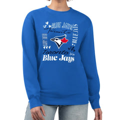 Toronto Blue Jays G-III 4Her by Carl Banks Women's Collage Team Graphic Fleece Pullover Hoodie - Royal Hoodies