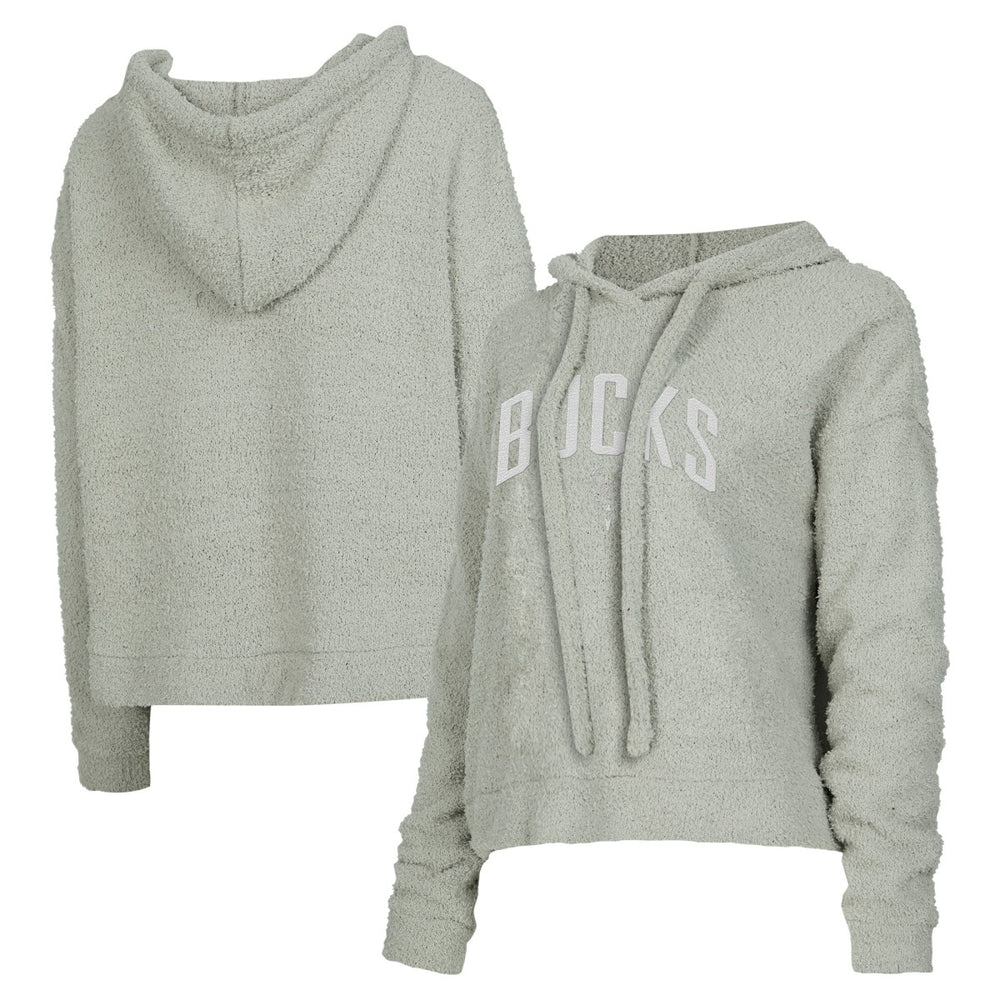 Milwaukee Bucks Concepts Sport Women's Ventura Comfy Pullover Hoodie Gray