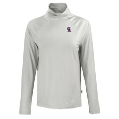 California Angels Cutter & Buck Women's Cooperstown Collection Coastline Epic Comfort Eco Recycled Funnel Neck Raglan Pullover Top - Gray Pullover