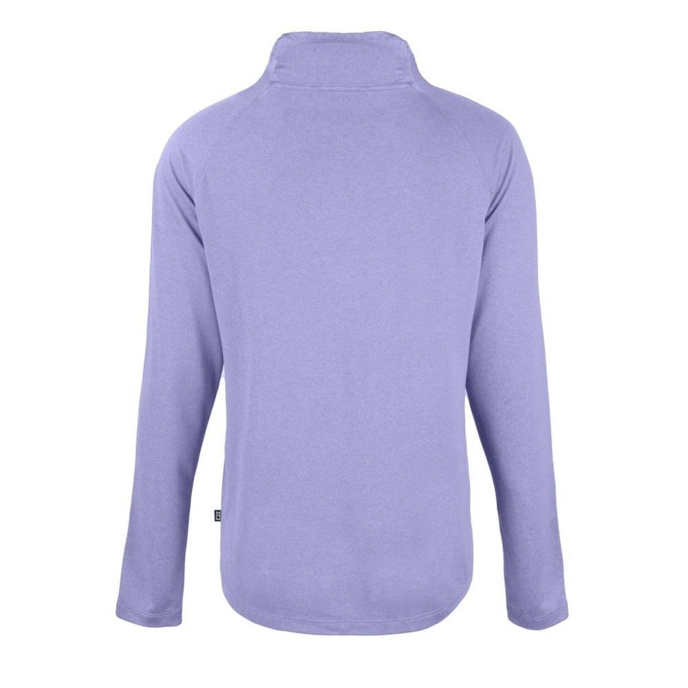 Colorado Rockies Cutter & Buck Women's  Coastline Epic Comfort Eco Recycled Funnel Neck Raglan Pullover Top - Purple Pullover