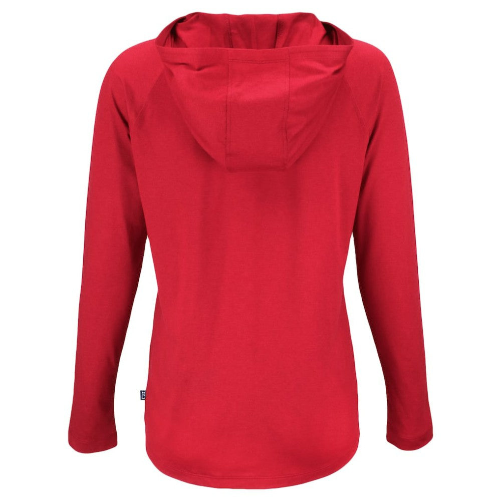 Boston Red Sox Cutter & Buck Women's  Coastline Epic Comfort Eco Recycled Hoodie Raglan Long Sleeve T-Shirt - Red Hoodies