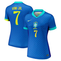 Vini Jr. Brazil National Team Women's 2024 Away Replica Jersey Blue