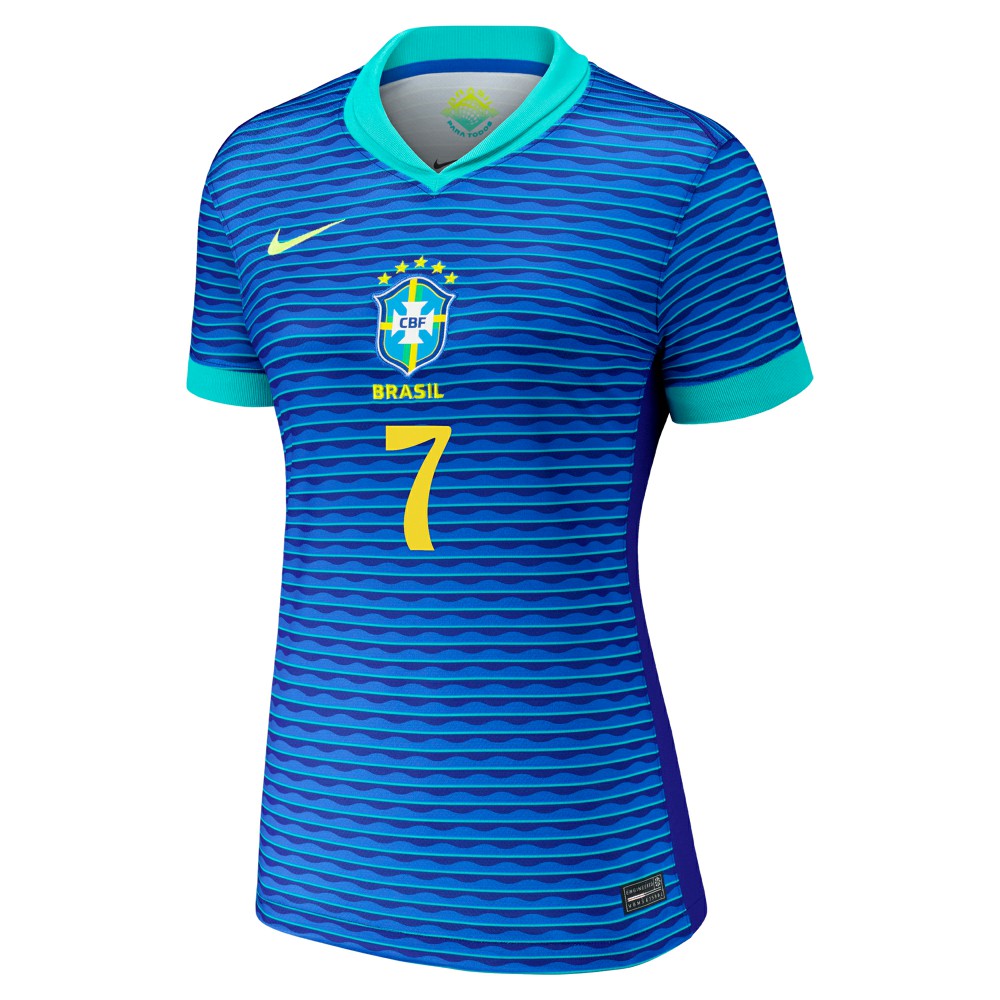 Vini Jr. Brazil National Team Women's 2024 Away Replica Jersey Blue