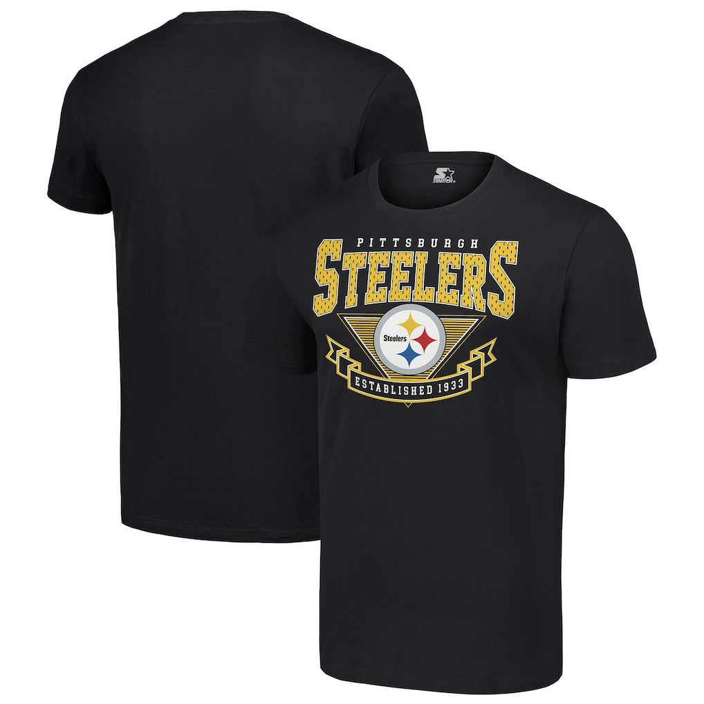 Pittsburgh Steelers Starter 80s Inspired Team Logo T-Shirt Black