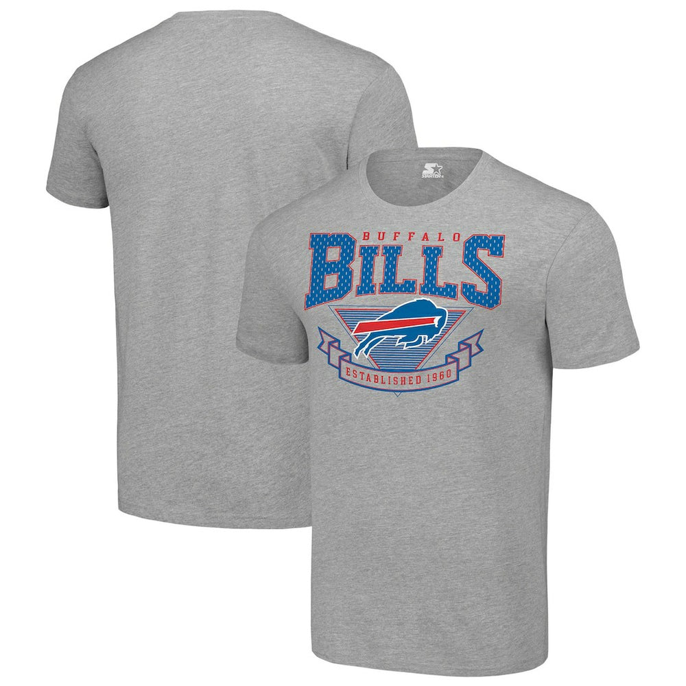 Buffalo Bills Starter 80s Inspired Team Logo T-Shirt Heather Gray