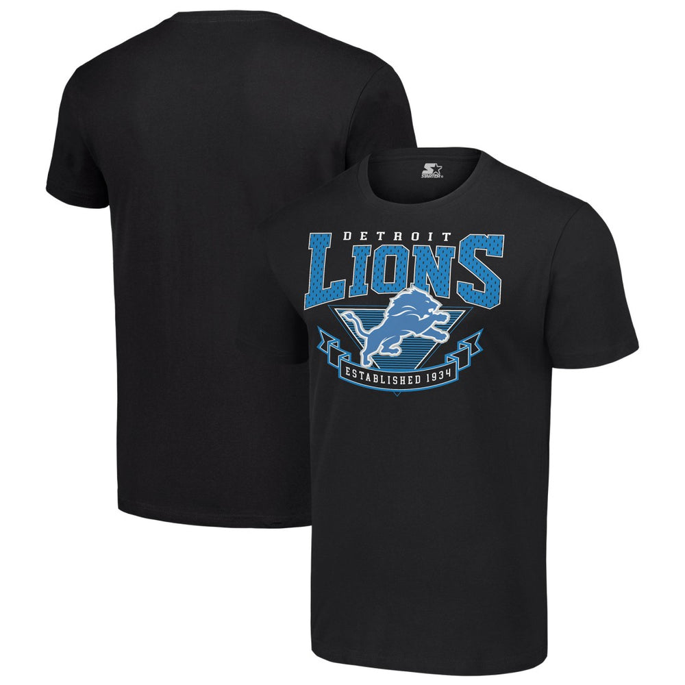 Detroit Lions Starter 80s Inspired Team Logo T-Shirt Black