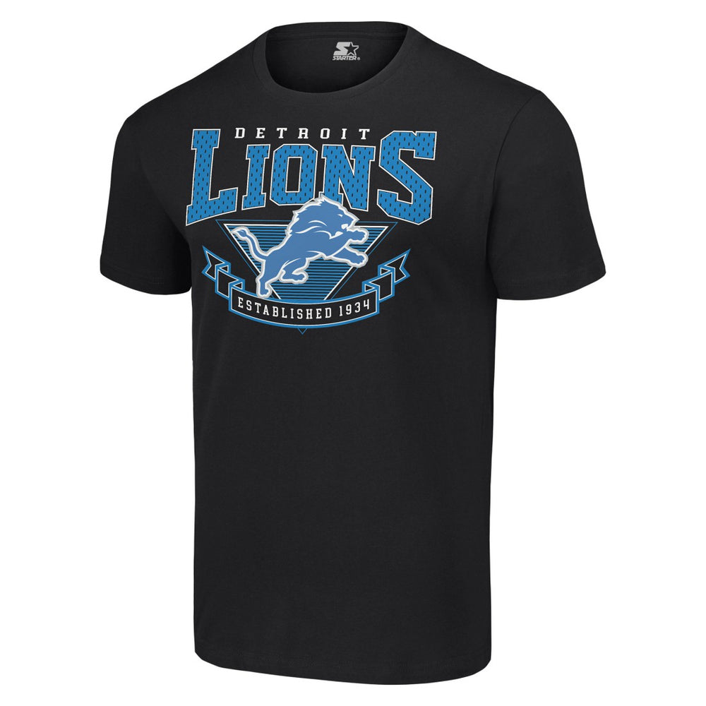 Detroit Lions Starter 80s Inspired Team Logo T-Shirt Black