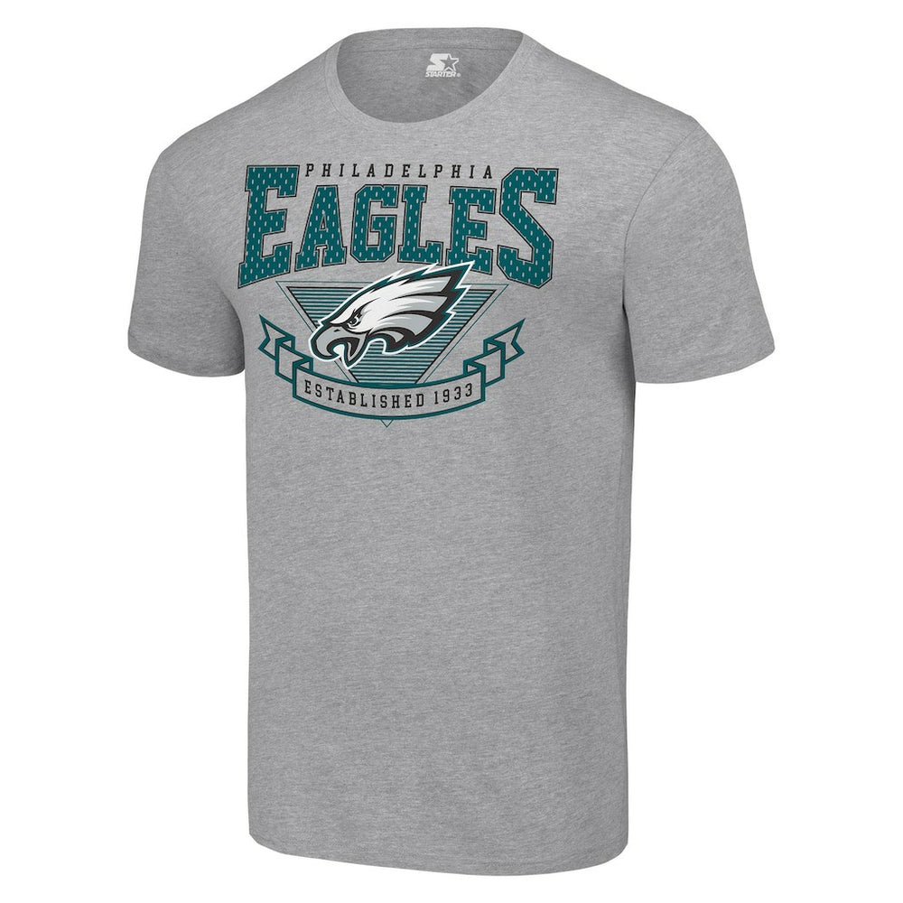 Philadelphia Eagles Starter 80s Inspired Team Logo T-Shirt Heather Gray