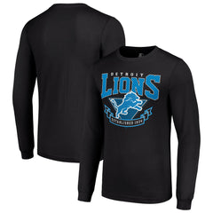 Detroit Lions Starter '80s Inspired Team Logo Long Sleeve T-Shirt Black