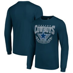 Dallas Cowboys Starter '80s Inspired Team Logo Long Sleeve T-Shirt Navy