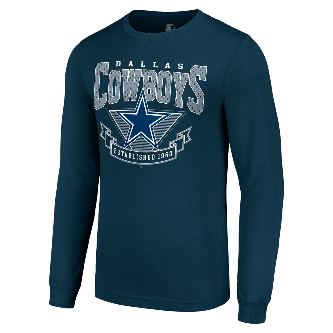 Dallas Cowboys Starter '80s Inspired Team Logo Long Sleeve T-Shirt Navy