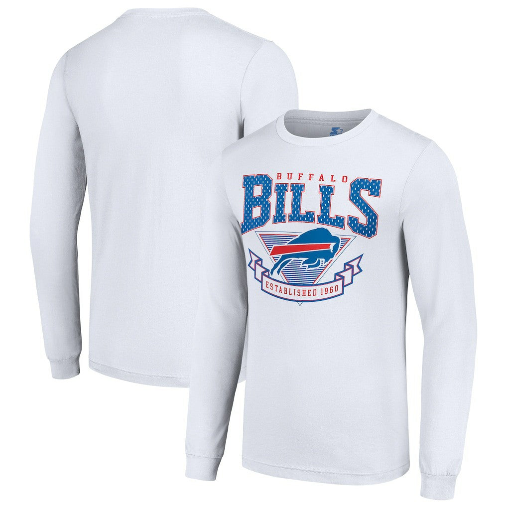 Buffalo Bills Starter '80s Inspired Team Logo Long Sleeve T-Shirt White