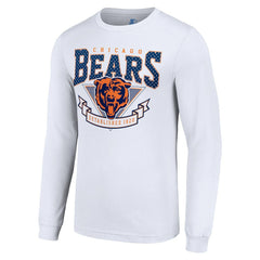 Chicago Bears Starter '80s Inspired Team Logo Long Sleeve T-Shirt White