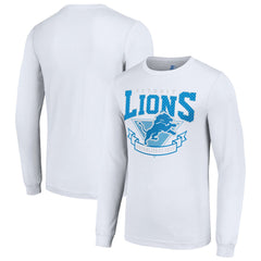 Detroit Lions Starter '80s Inspired Team Logo Long Sleeve T-Shirt White