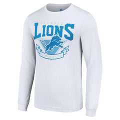 Detroit Lions Starter '80s Inspired Team Logo Long Sleeve T-Shirt White