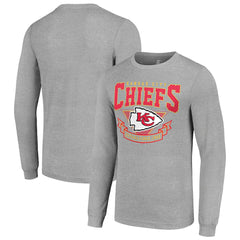 Kansas City Chiefs Starter '80s Inspired Team Logo Long Sleeve T-Shirt Heather Gray