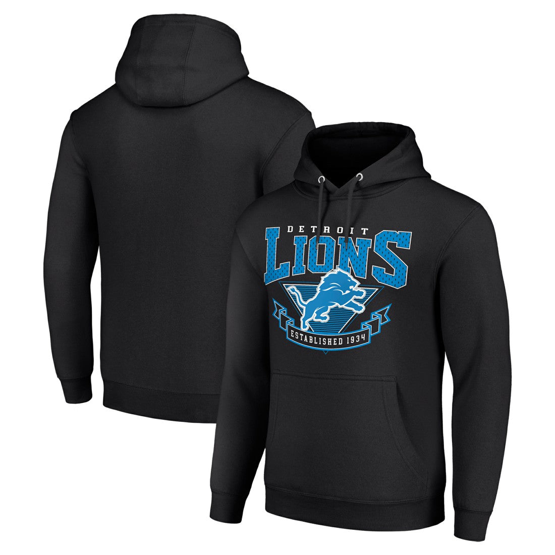 Detroit Lions Starter ‘80s Inspired Pullover Hoodie Black