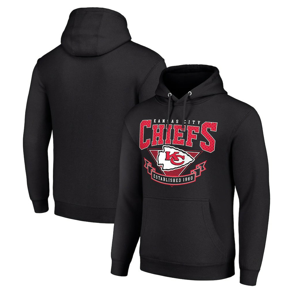 Kansas City Chiefs Starter ‘80s Inspired Pullover Hoodie Black