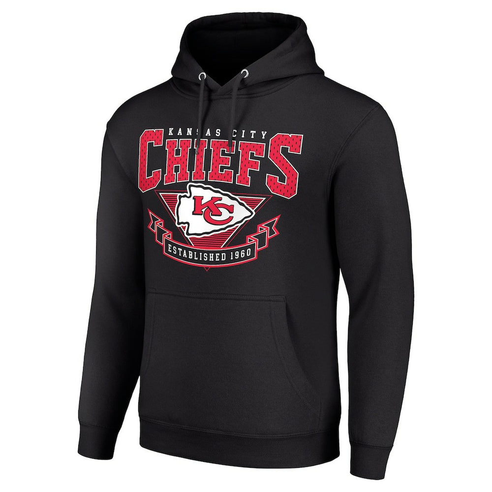 Kansas City Chiefs Starter ‘80s Inspired Pullover Hoodie Black