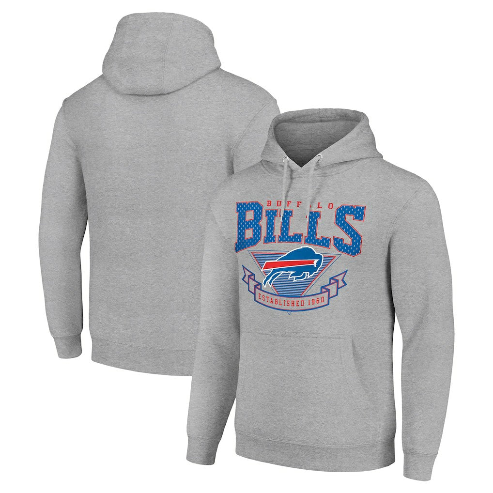 Buffalo Bills Starter ‘80s Inspired Pullover Hoodie Heather Gray