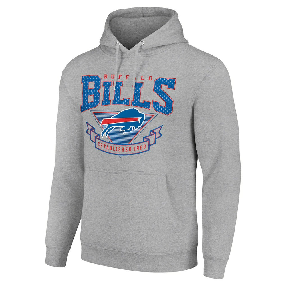 Buffalo Bills Starter ‘80s Inspired Pullover Hoodie Heather Gray