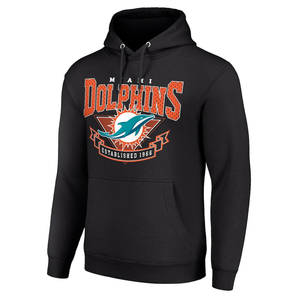 Miami Dolphins Starter ‘80s Inspired Pullover Hoodie Black