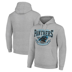 Carolina Panthers Starter ‘80s Inspired Pullover Hoodie Heather Gray