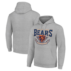 Chicago Bears Starter ‘80s Inspired Pullover Hoodie Heather Gray