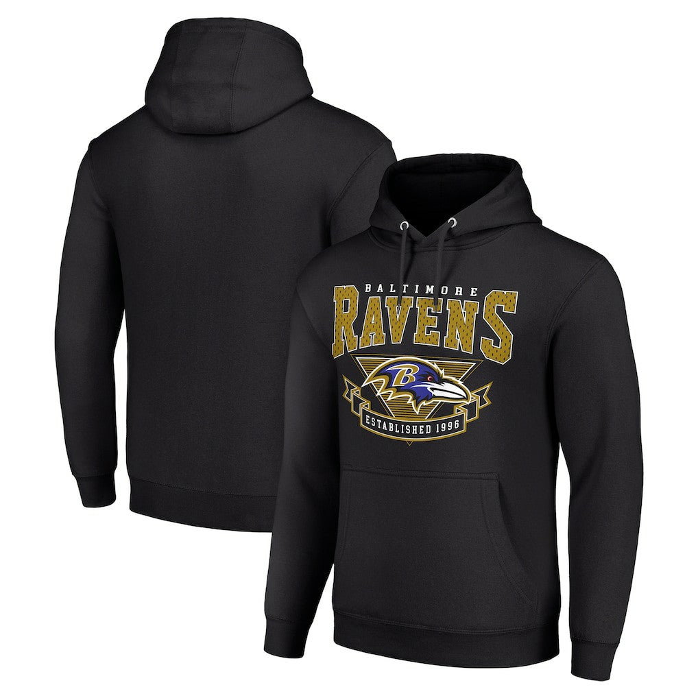 Baltimore Ravens Starter ‘80s Inspired Pullover Hoodie Black