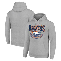 Denver Broncos Starter ‘80s Inspired Pullover Hoodie Heather Gray