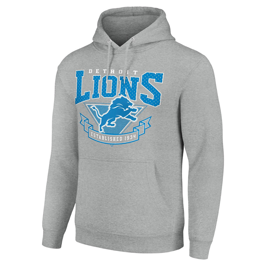 Detroit Lions Starter ‘80s Inspired Pullover Hoodie Heather Gray