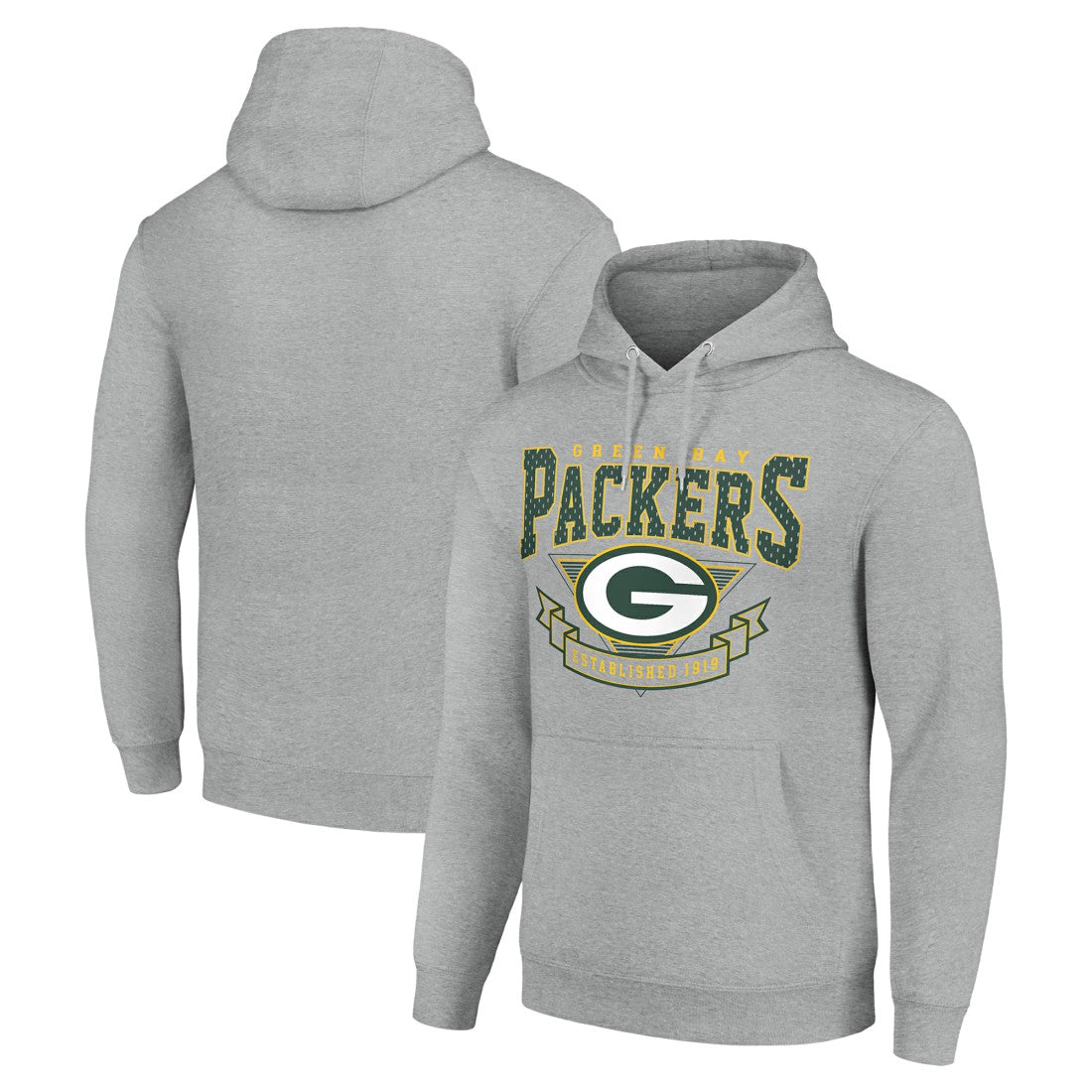 Green Bay Packers Starter ‘80s Inspired Pullover Hoodie Heather Gray