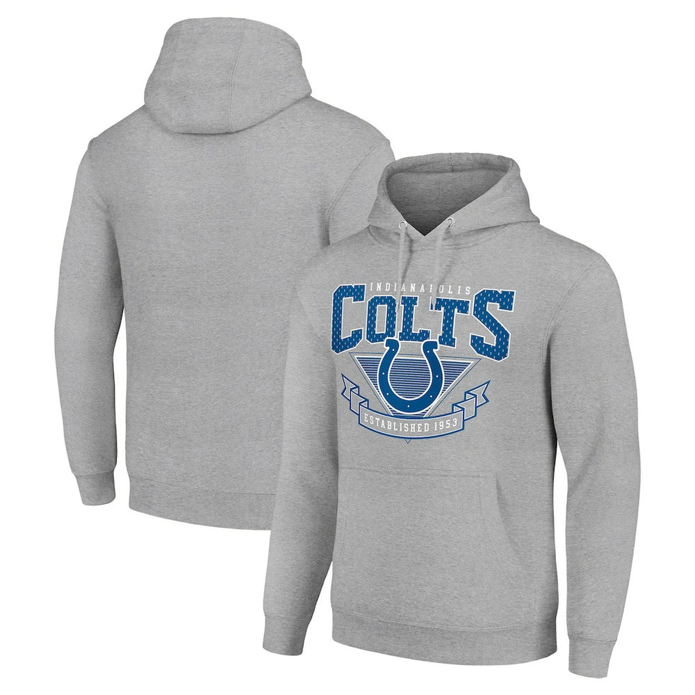 Indianapolis Colts Starter ‘80s Inspired Pullover Hoodie Heather Gray