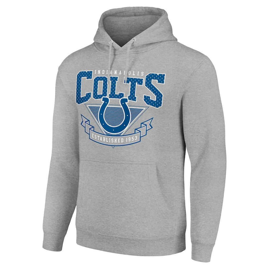 Indianapolis Colts Starter ‘80s Inspired Pullover Hoodie Heather Gray