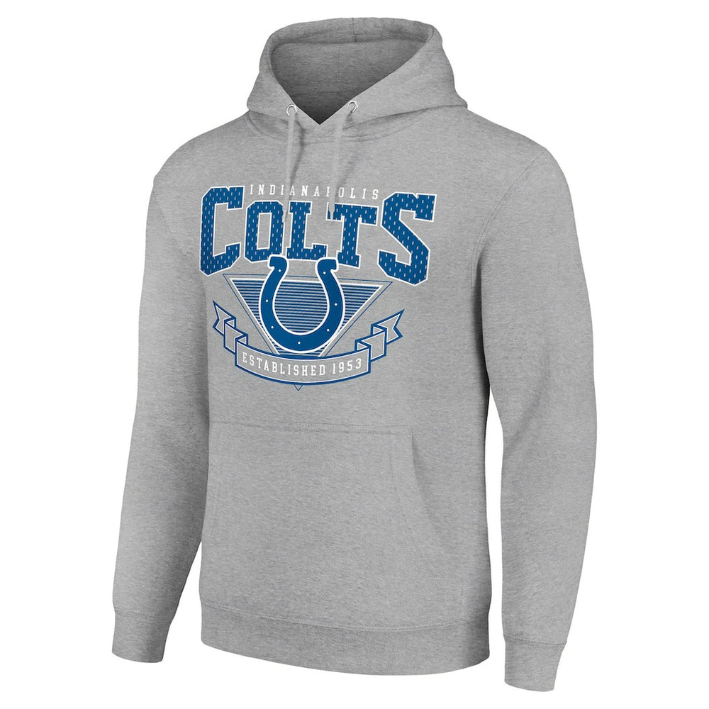 Indianapolis Colts Starter ‘80s Inspired Pullover Hoodie Heather Gray