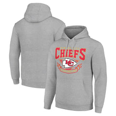 Kansas City Chiefs Starter ‘80s Inspired Pullover Hoodie Heather Gray