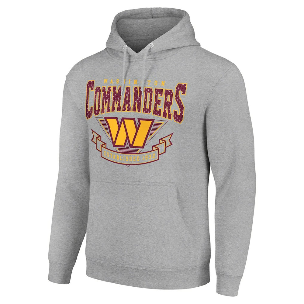 Washington Commanders Starter ‘80s Inspired Pullover Hoodie Heather Gray