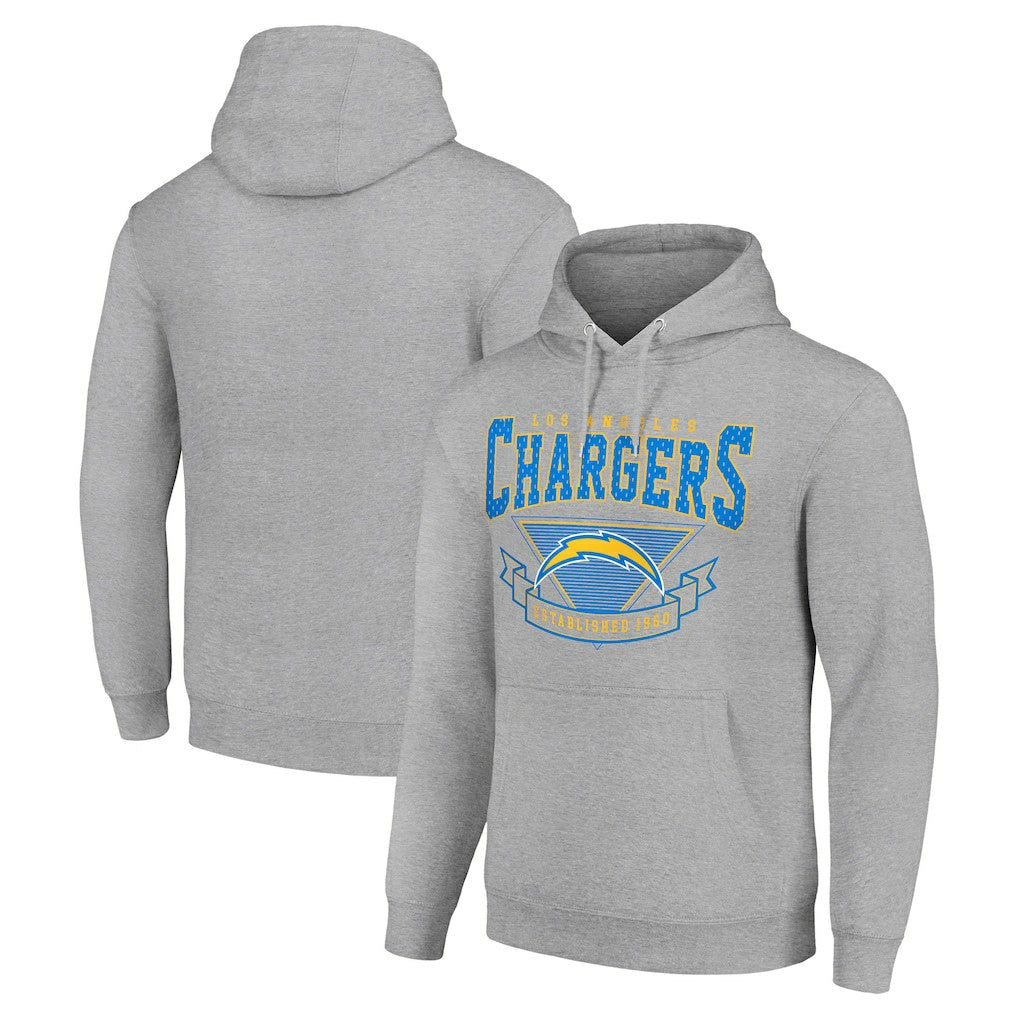 Los Angeles Chargers Starter ‘80s Inspired Pullover Hoodie Heather Gray