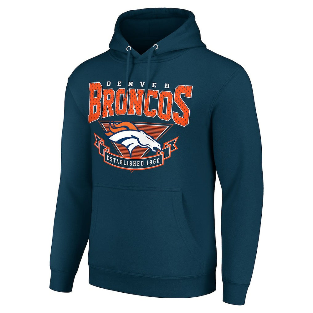 Denver Broncos Starter ‘80s Inspired Pullover Hoodie Navy