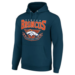 Denver Broncos Starter ‘80s Inspired Pullover Hoodie Navy