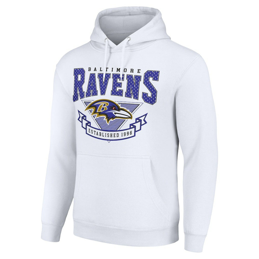 Baltimore Ravens Starter ‘80s Inspired Pullover Hoodie White